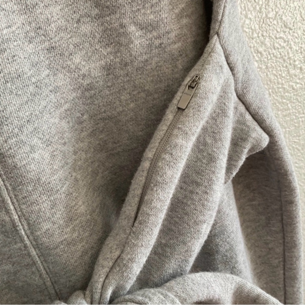 Athleta Women’s Embrace Tie Sweatshirt Dress Size Small Gray Cotton - Picture 9 of 12